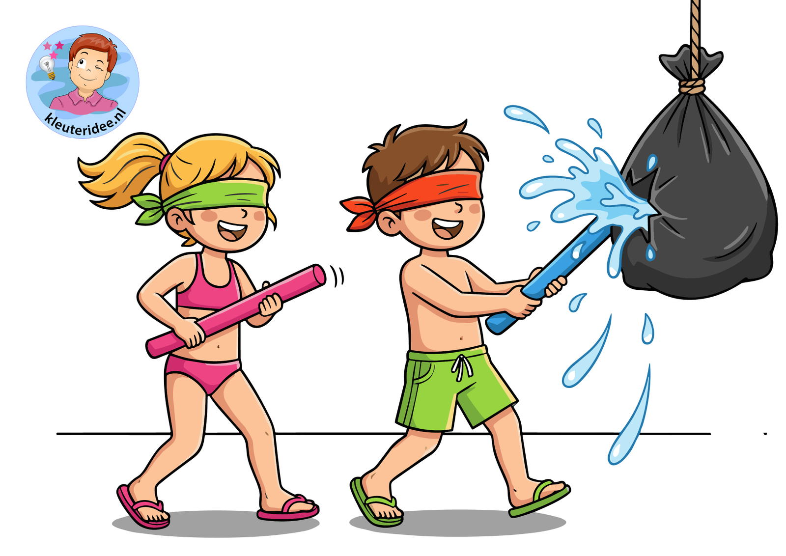 waterspelen 9 Waterpinata kleuteridee